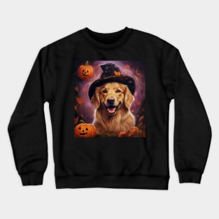 Golden Retriever Halloween Crewneck Sweatshirt